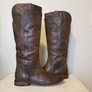 Frye 8 slate paige tall leather boots riding